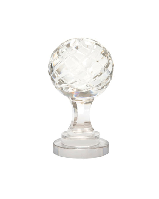 Victorian Crystal Ball Glass Paperweight