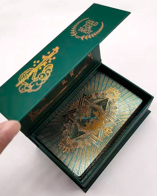 Divinatory teal’n’gold Tarotkort