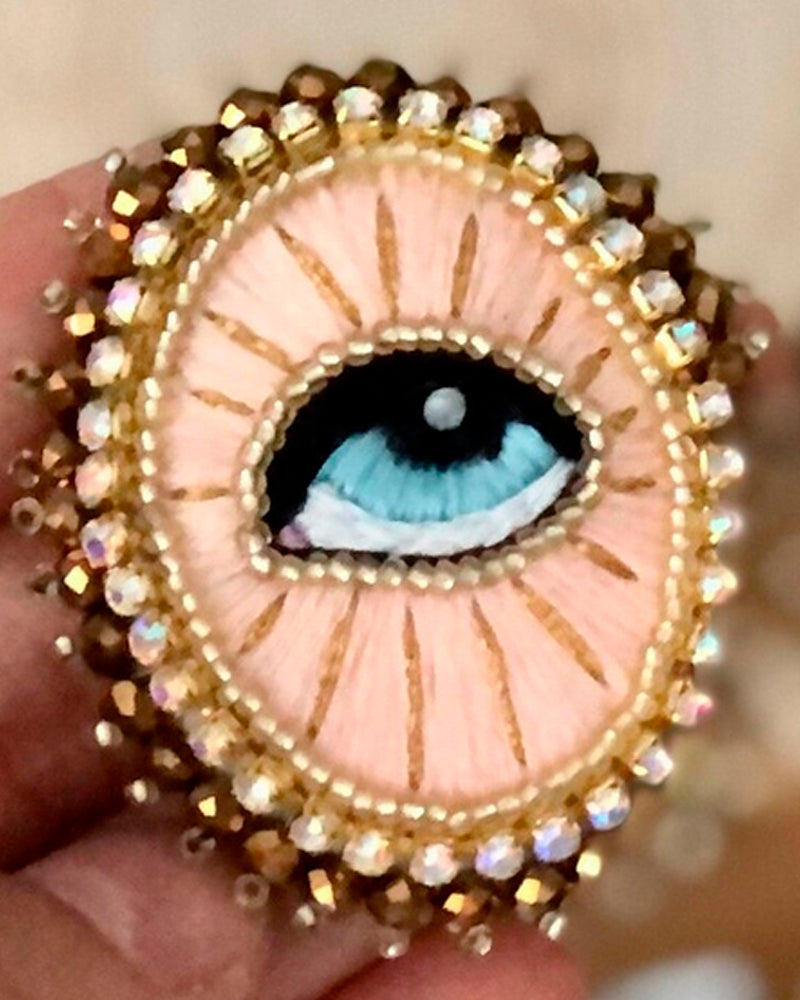 Sacred Eye Broche - rosa
