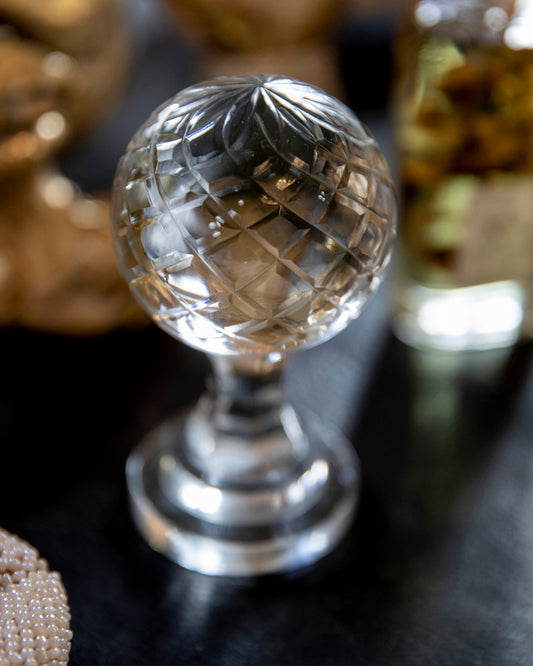 Victorian Crystal Ball Glass Paperweight